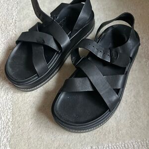 Chaco Black Leather Sandals